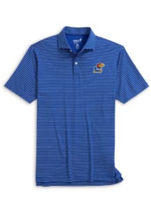 Johnnie O Kansas Jayhawks Mens Blue Beau Vault Short Sleeve Fashion Polo