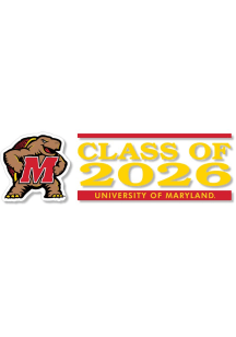 Maryland Terrapins 6x2 Class of 2026 Auto Decal - Red