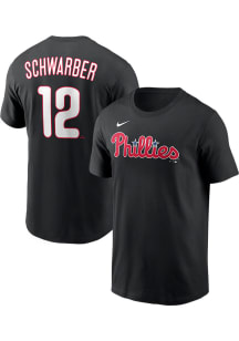 Kyle Schwarber Philadelphia Phillies Black Carbon Short Sleeve Player T Shirt