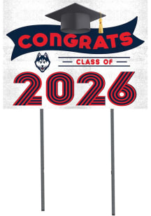 UConn Huskies KH Sports Fan Class of 2026 Yard Sign - Navy Blue
