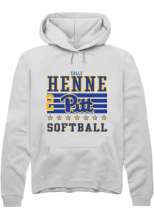 Calle Henne Pitt Panthers Mens White NIL Striped Player Hood