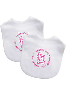 St Louis Cardinals 2pk Pink Baby Bib