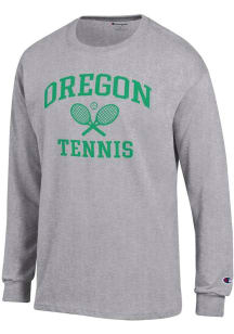 Champion Oregon Ducks Grey Tennis Icon Jersey Long Sleeve T Shirt
