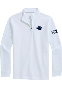Vineyard Vines Penn State Nittany Lions Mens White Clubhouse Long Sleeve Qtr Zip Pullover