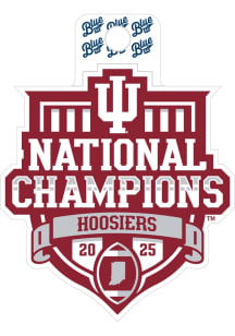 Indiana Hoosiers 2025 Football Nat Champ Stickers - Crimson