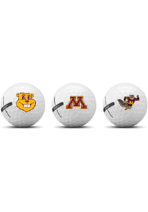 Minnesota Golden Gophers 3 Pack Golf Balls
