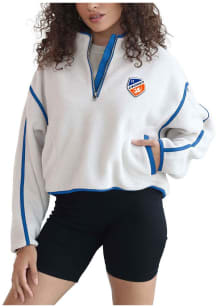 FC Cincinnati Womens White Sherpa Qtr Zip