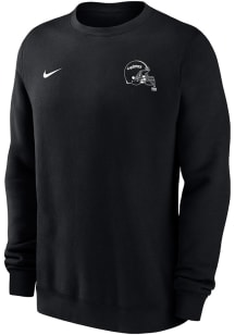 Nike Iowa State Cyclones Mens Black Cyclone Helmet Blackout Long Sleeve Crew Sweatshirt