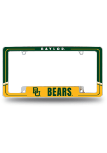 Baylor Bears Two-Tone All Over Chrome License Plate Frame - Green