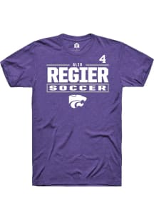 Alix Regier K-State Wildcats Purple NIL Stacked Box Short Sleeve Player T Shirt