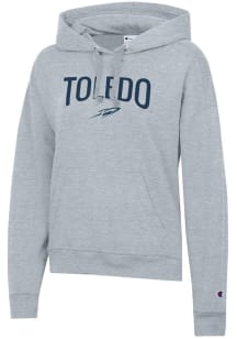 Champion Toledo Rockets Womens Grey Powerblend Hooded Sweatshirt