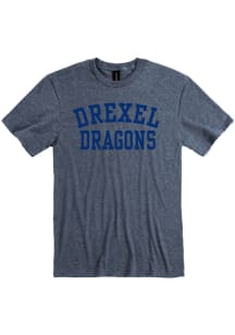 Drexel Dragons Navy Blue Heather Short Sleeve T Shirt