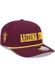 New Era Arizona State Sun Devils 9SEVENTY Wordmark Cotton Stretch Snap Adjustable Hat - Maroon