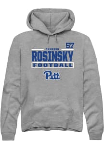 Cameron Rosinsky Pitt Panthers Mens Graphite Football NIL Stacked Box Player Hood