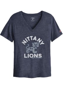 Penn State Nittany Lions Womens Navy Blue Script Short Sleeve T-Shirt