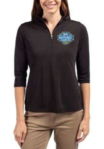 Cutter and Buck UCLA Bruins Womens Black 2026 WBB Champions Virtue Eco Pique Hooded Sweatshirt
