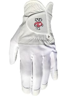 Wisconsin Badgers White Cool Mesh Golf Gloves