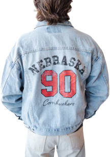 Gameday Social Nebraska Cornhuskers Womens Light Blue Higgins Light Weight Jacket