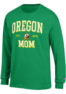 Champion Oregon Ducks Green EST Date Mom Jersey Long Sleeve T Shirt