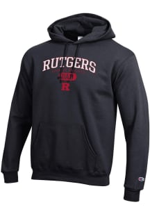 Champion Rutgers Scarlet Knights Mens Black Dad Pill Powerblend Long Sleeve Hoodie