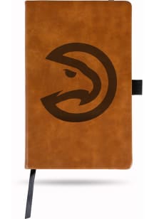 Atlanta Hawks Laser Engraved Notebook and Folder - Brown