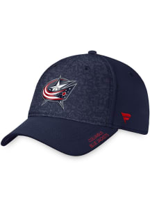 Columbus Blue Jackets Mens Blue 2023 Authentic Pro Stretch Flex Hat