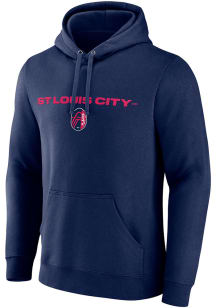 St Louis City SC Mens Navy Blue Color Slider Long Sleeve Hoodie