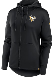 Pittsburgh Penguins Womens Black Goal Long Sleeve Full Zip Jacket