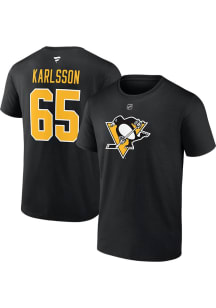 Erik Karlsson Pittsburgh Penguins Black Player NN Short Sleeve Player T Shirt