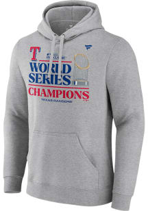 Texas Rangers Mens Grey 2023 WS Champs Locker Room Long Sleeve Hoodie