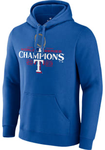 Texas Rangers Mens Blue 2023 WS Champions Logo Long Sleeve Hoodie