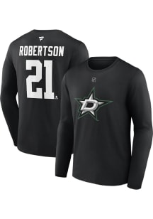 Jason Robertson Dallas Stars Black Alt Long Sleeve Player T Shirt
