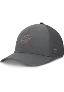 Columbus Blue Jackets Mens Grey Tonal Structured Stretch Spacer Mesh Flex Hat