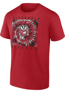 Wisconsin Badgers Red Mascot Short Sleeve T Shirt