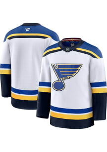 St Louis Blues Mens White Blank Premium Hockey Jersey