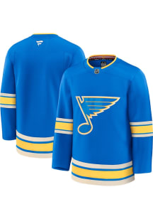 St Louis Blues Mens Blue Blank Premium Hockey Jersey