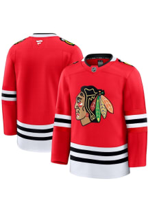 Chicago Blackhawks Mens Red Blank Premium Hockey Jersey