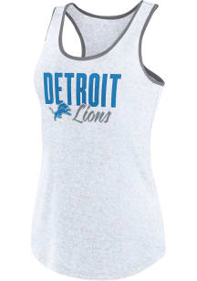 Detroit Lions Womens White Fanwear Fuel Tank Top