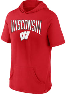 Wisconsin Badgers Mens Red Primary Biblend Pullover Jackets