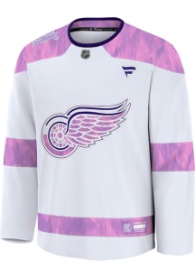 Detroit Red Wings Mens White Hockey Fights Cancer Hockey Jersey