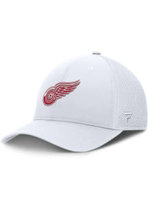 Detroit Red Wings Mens White Structured Stretch Spacer Mesh Flex Hat