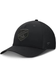 FC Cincinnati Mens Black Structured Stretch Spacer Mesh Flex Hat