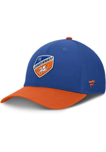 FC Cincinnati Mens Blue 2T Structured Stretch Spacer Mesh Flex Hat