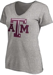 Texas A&M Aggies Womens Grey Primary Short Sleeve T-Shirt