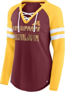 Minnesota Golden Gophers Womens Maroon Form LS Tee