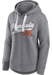 Minnesota Golden Gophers Womens Grey Classic Hooded Sweatshirt