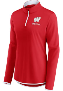 Wisconsin Badgers Womens White Classic Qtr Zip
