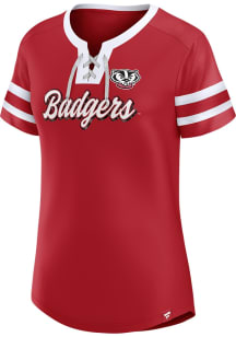 Wisconsin Badgers Womens Script Sunday Best Fashion Football Jersey - White