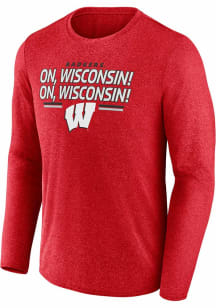 Wisconsin Badgers Red Defender Dom Long Sleeve T-Shirt