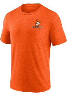 Oklahoma State Cowboys Orange Heritage Faded Triblend Short Sleeve Fashion T Shirt